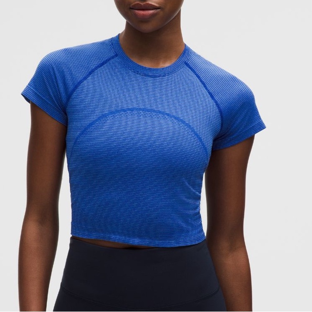 lululemon athletica Blue Short Sleeve Top